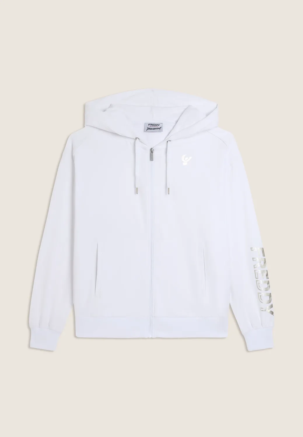 Freddy Kapuzenjacke Zip Perllogo schwarz Baumwolle