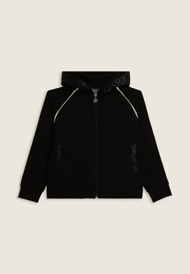 Freddy Kinder Sweatjacke Kapuze Schwarz 10 Jahre Logo