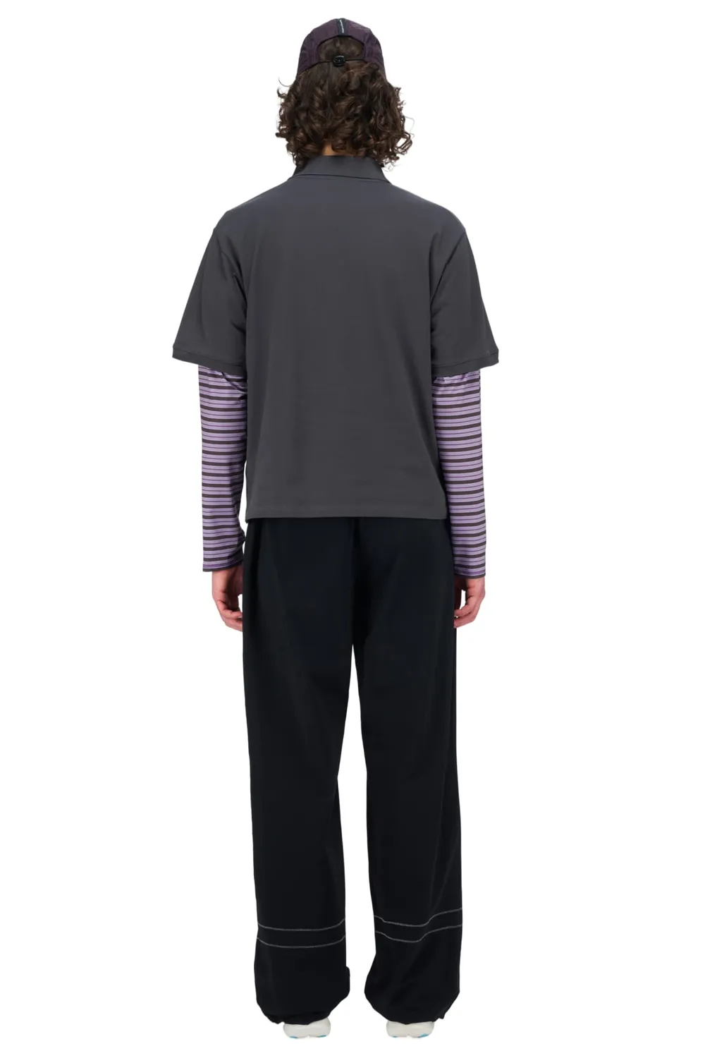 UNNA Polo Run Shirt Poloshirt Off Black Bio-Baumwolle