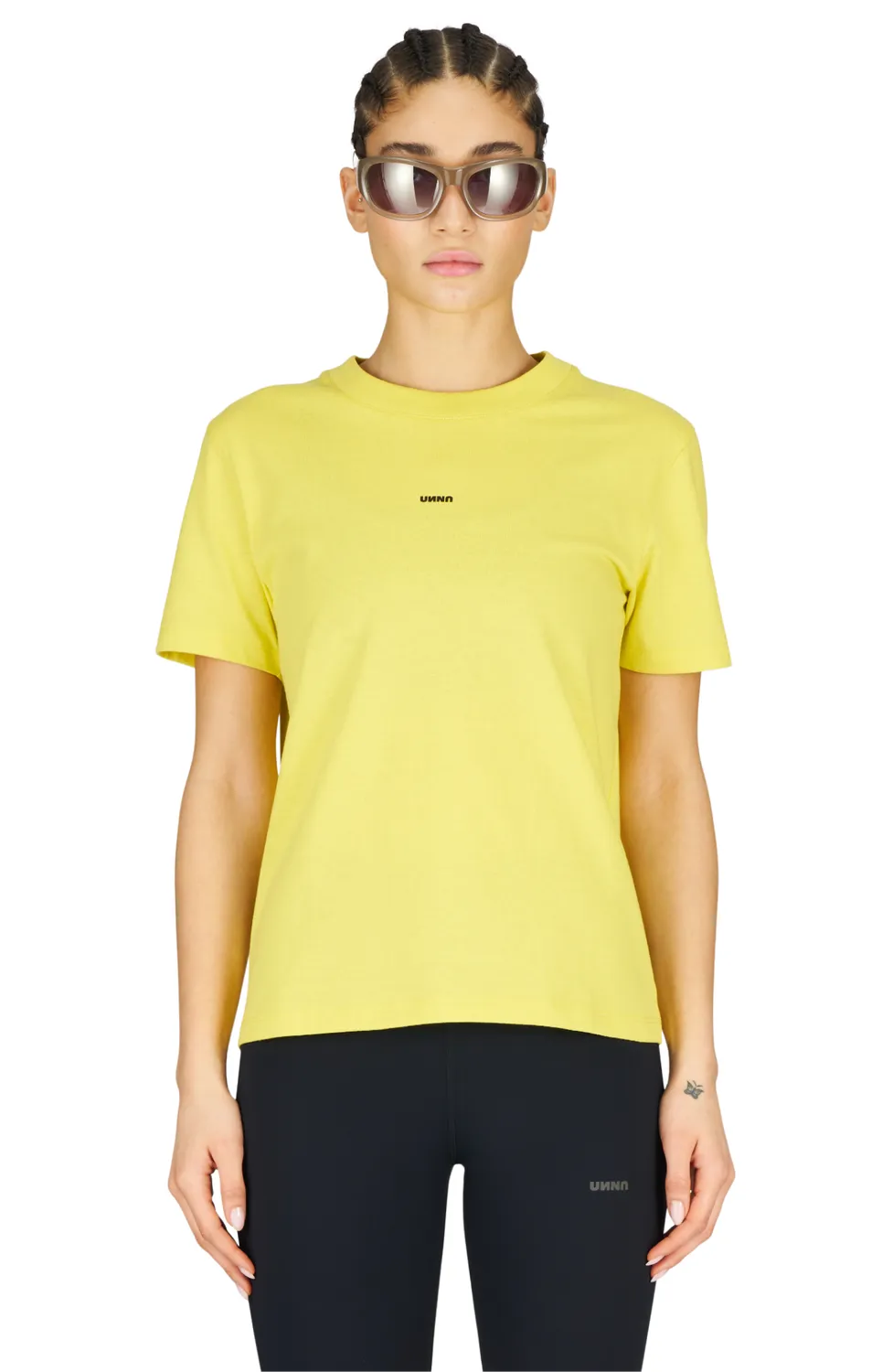 UNNA Skewed Tee W T-Shirt Jell-O Yellow Baumwolle