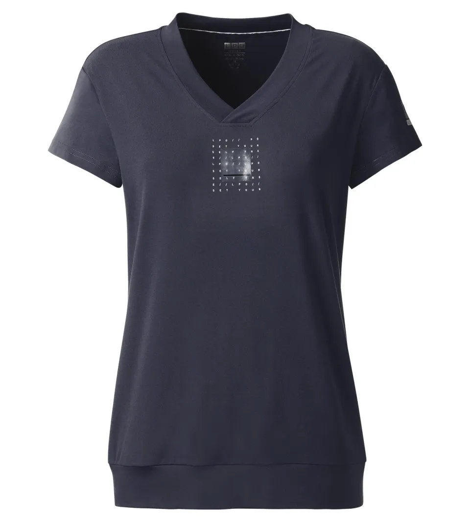 LPO Silva Funktionsshirt blau V-Ausschnitt