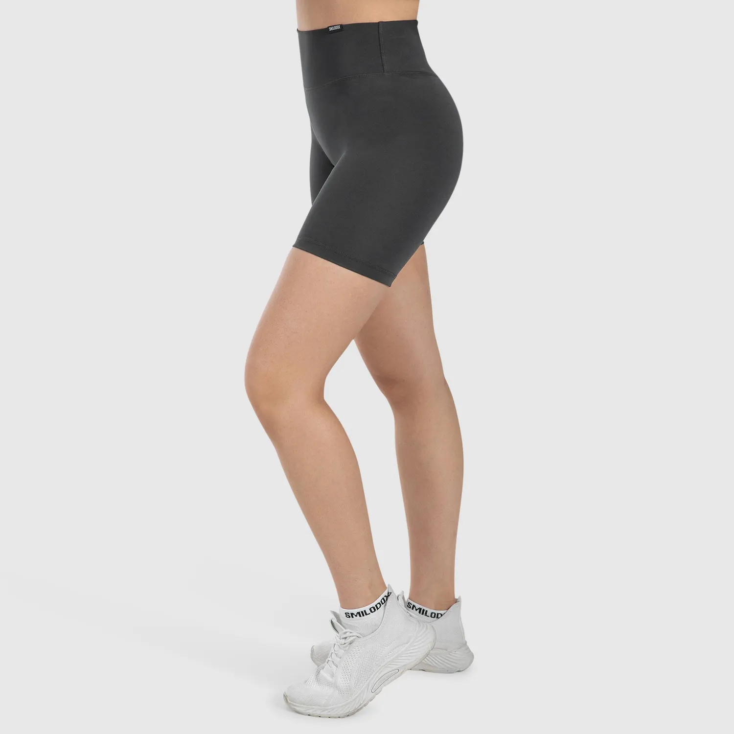 Smilodox Etty Shorts Damen Schwarz High Waist atmungsaktiv