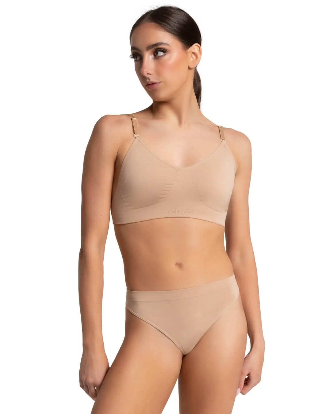 Capezio Classics 3683D Tanz-BH Nude Transparenter Rücken