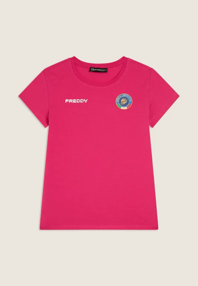 Freddy FGI Mädchen T-Shirt Beetroot Stretch Offiziell
