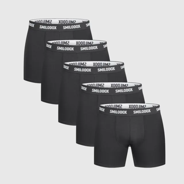 Smilodox Carnos Boxershorts 5er Pack Schwarz Baumwolle