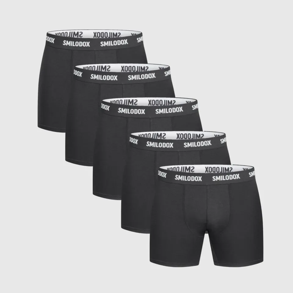 Smilodox Carnos Boxershorts 5er Pack Schwarz Baumwolle