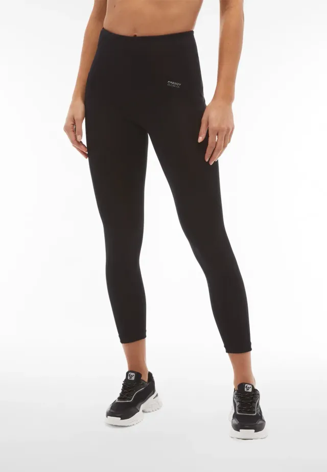 Freddy SuperFit 7/8 Sportleggings Schwarz Tasche