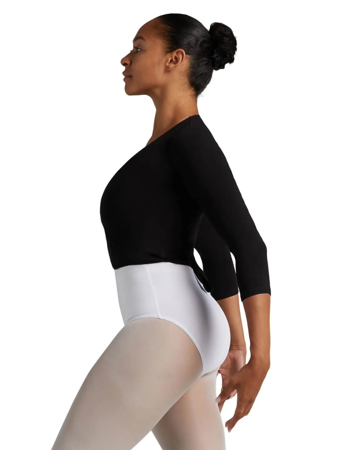 Capezio Class Collection CAD850 Wickeltop Schwarz Baumwolle