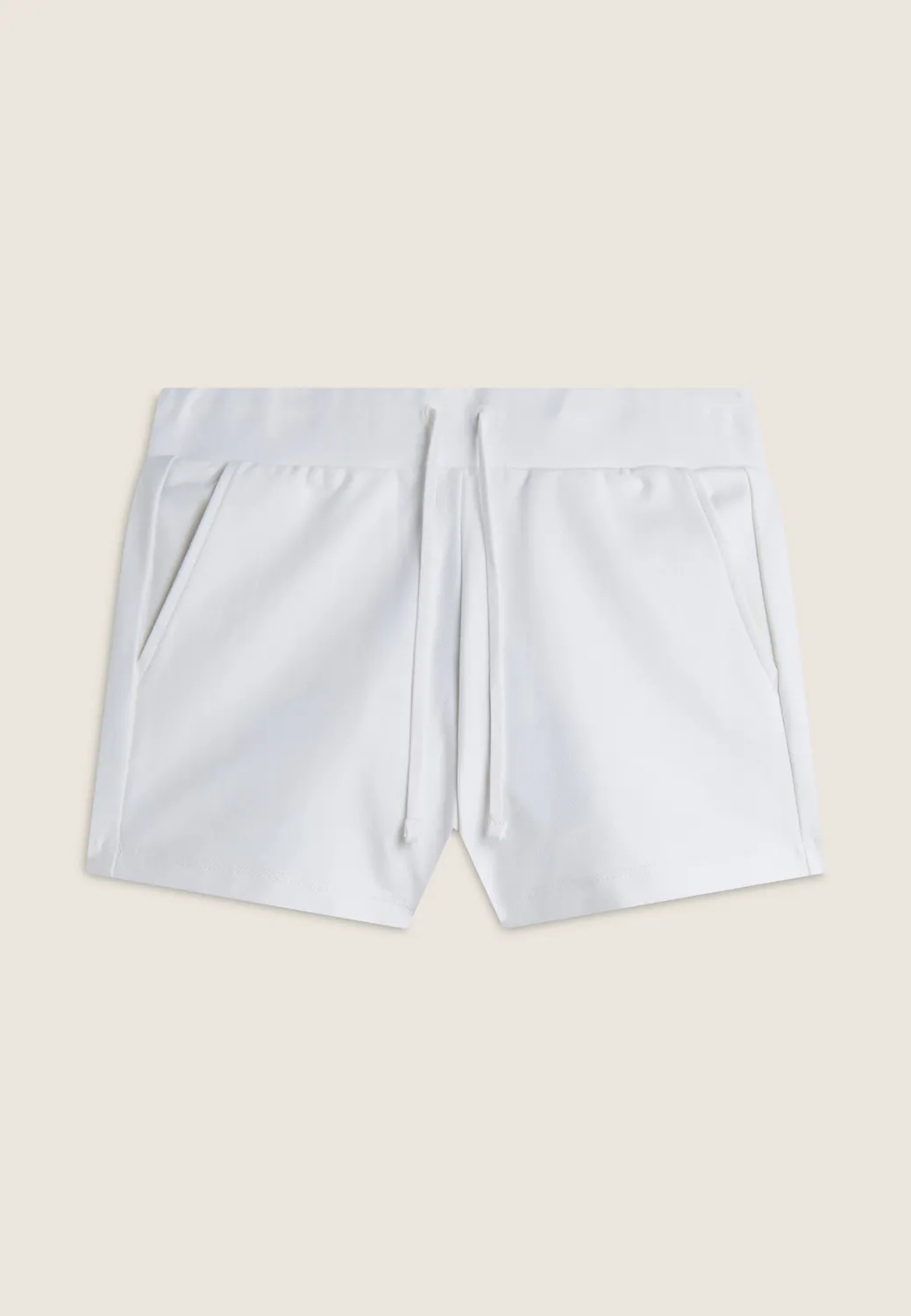 Freddy Damen Shorts Gummibund Weiß S atmungsaktiv