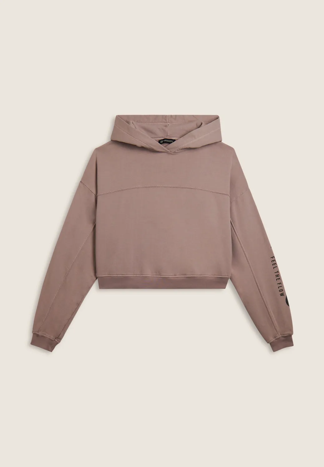 Freddy Cropped Hoodie Street-Art Grau Kapuze Damen