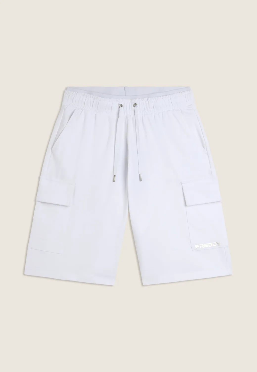 Freddy Shorts Damen Nero-Bianco Cargo weiter Schnitt Baumwolle