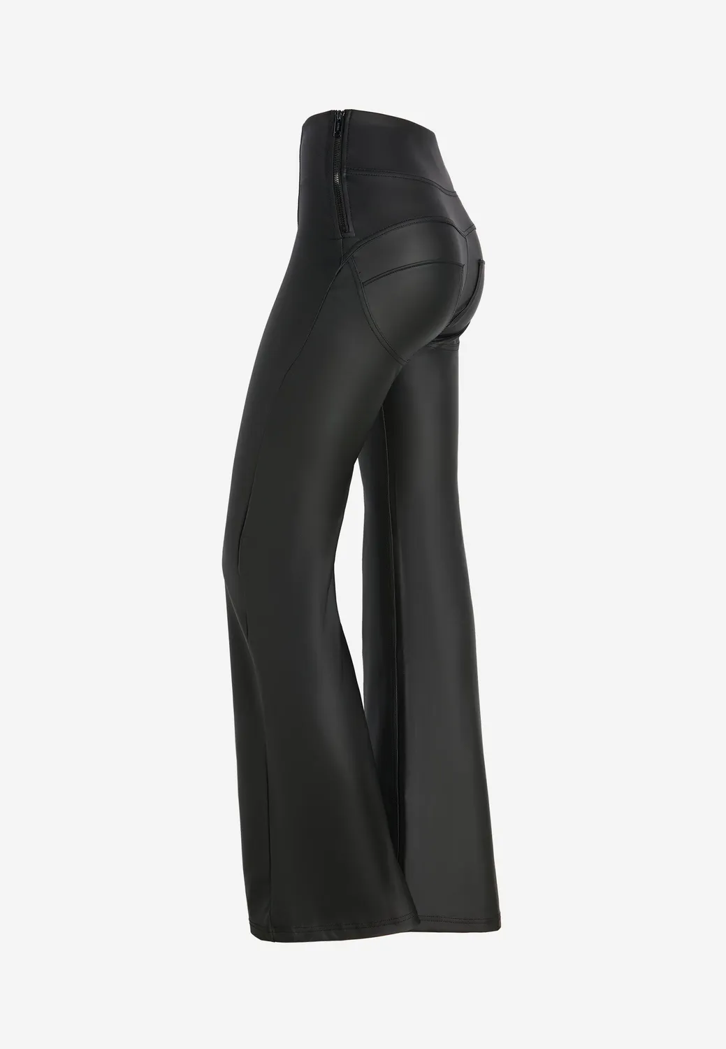 Freddy WR.UP Super Flare Push-up-Hose Kunstleder Faded Denim