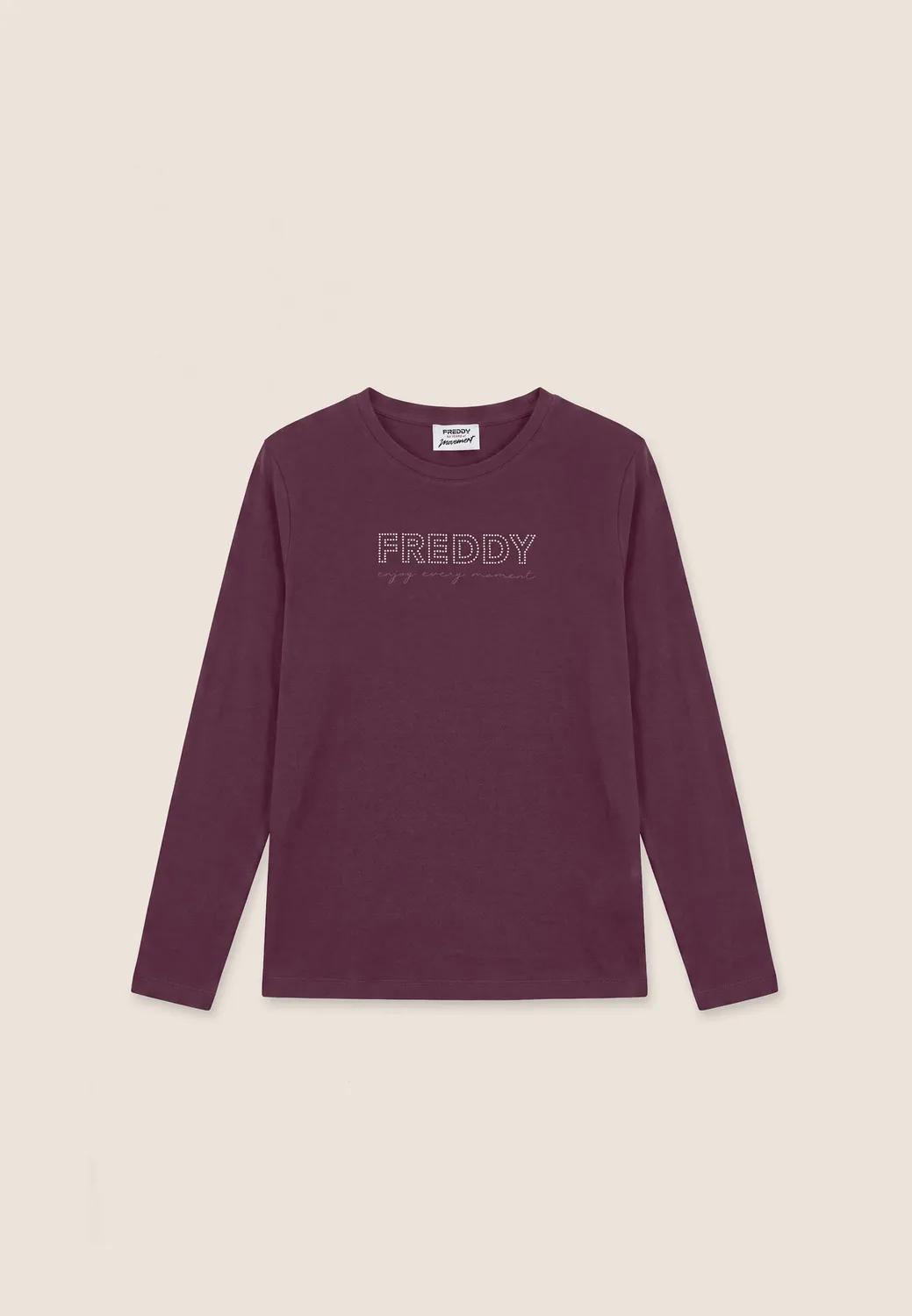 Freddy Perlen-Logo Longsleeve Navy Baumwolle