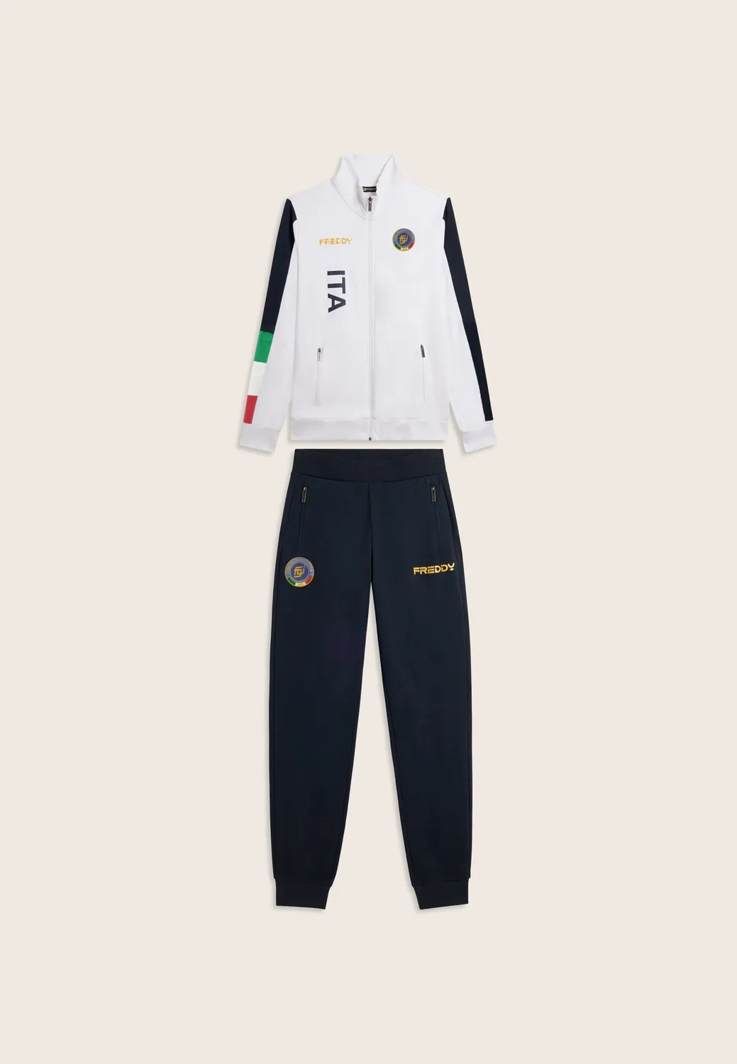 Freddy FGI Trainingsanzug Weiss Blau bicolor