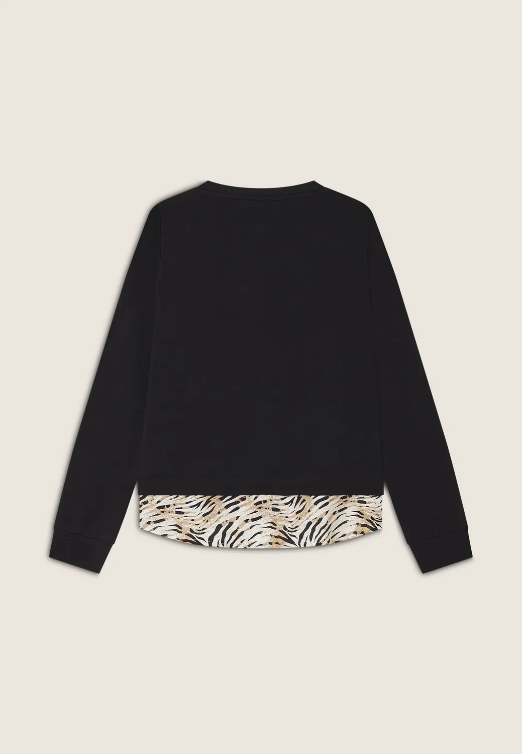 Freddy Zebra Sweatshirt Damen Schwarz XXS Golddruck