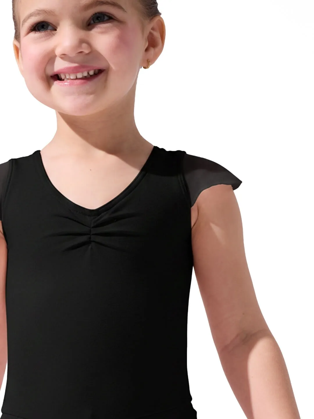 Capezio Flutter Sleeve 11305C Kleid Pink Baumwolle
