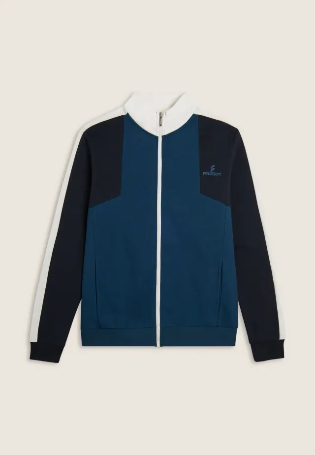 Freddy Full-Zip Hoodie Herren Colorblock Ottanio warm