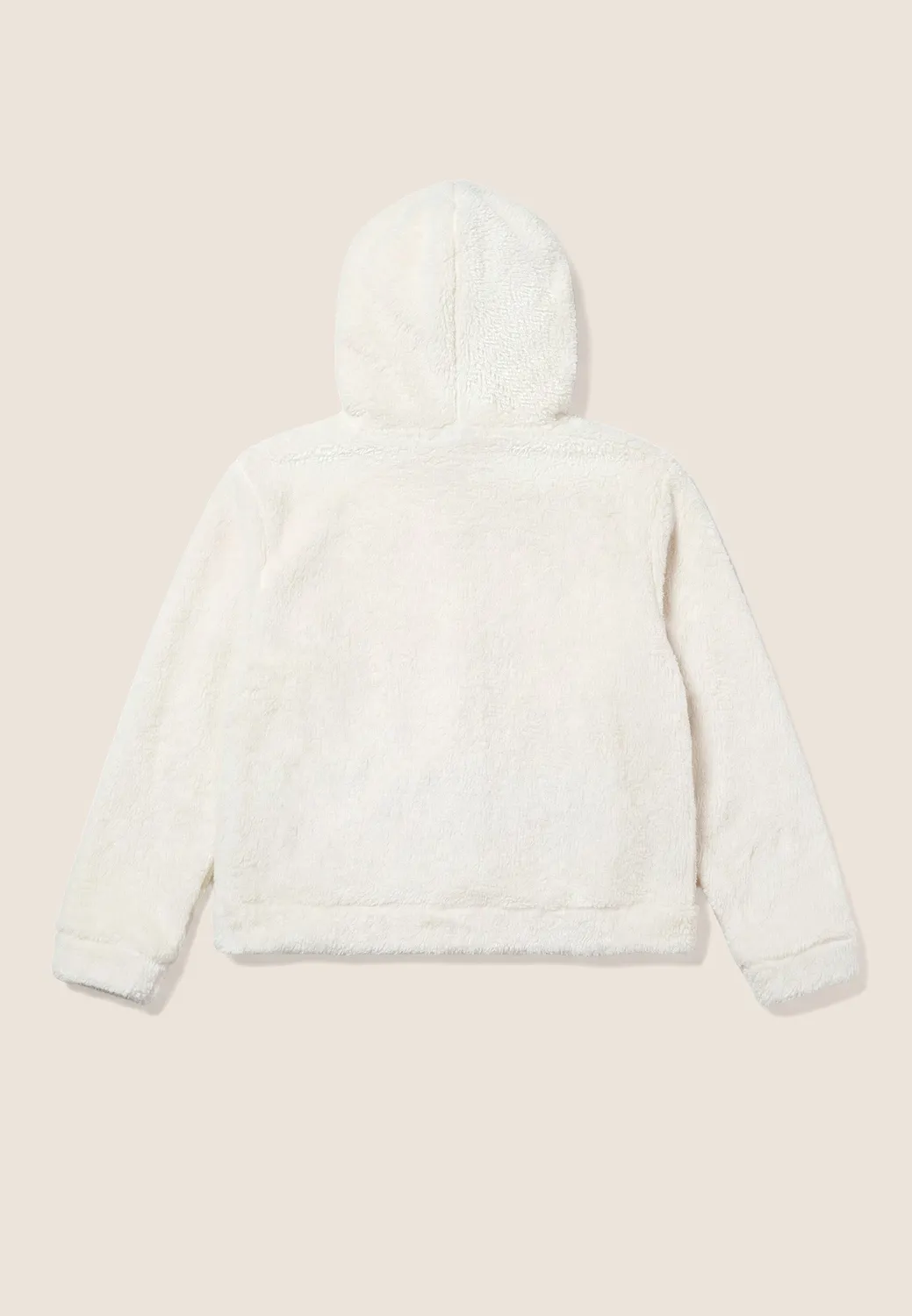 Freddy Teddy-Fleece Hoodie Schwarz Cropped warm
