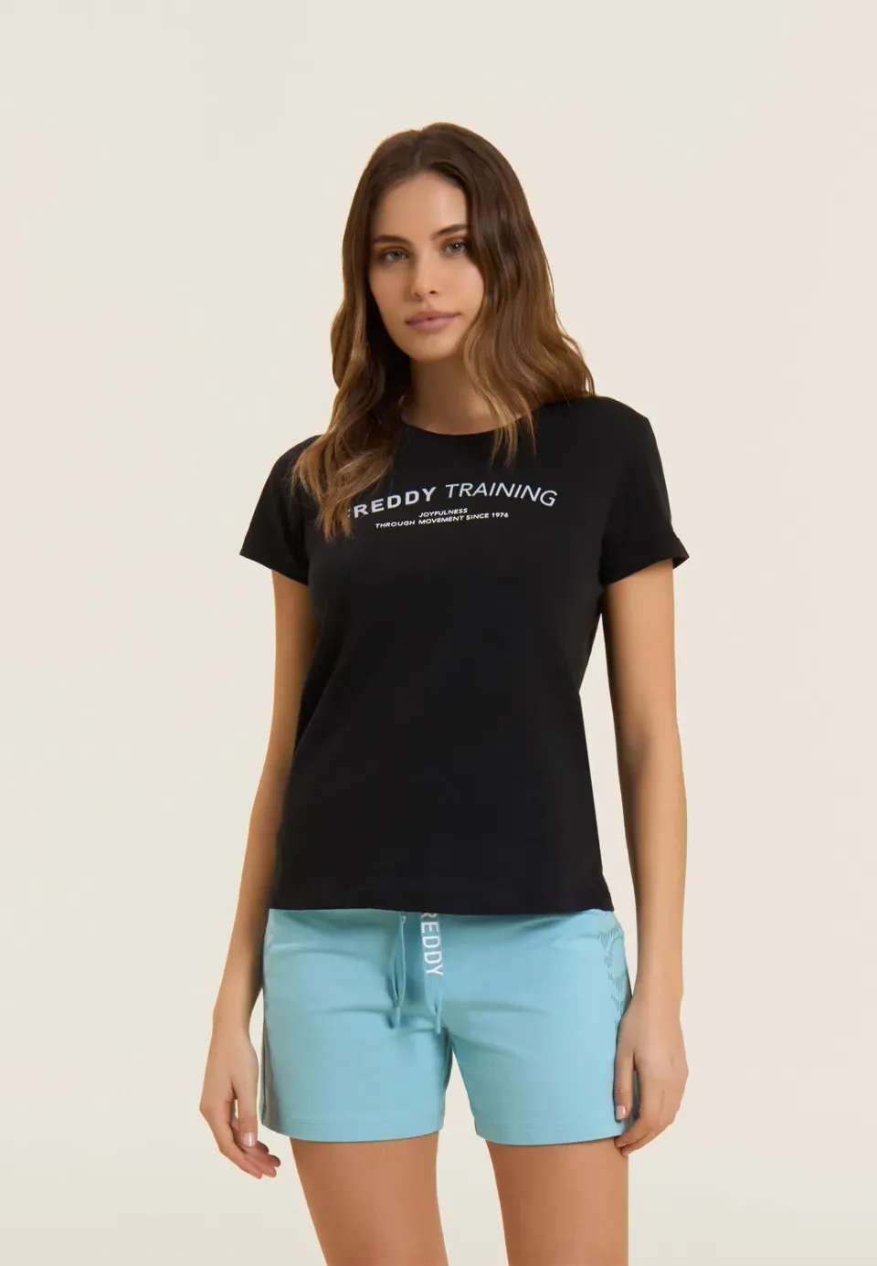 Freddy Training T-Shirt meliert Dunkelblau Regular