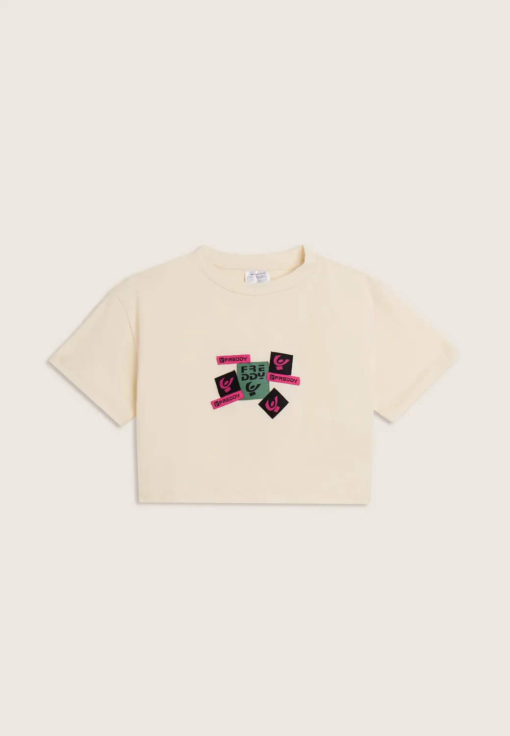 Freddy Junior Cropped T-Shirt Milk White Logoprint
