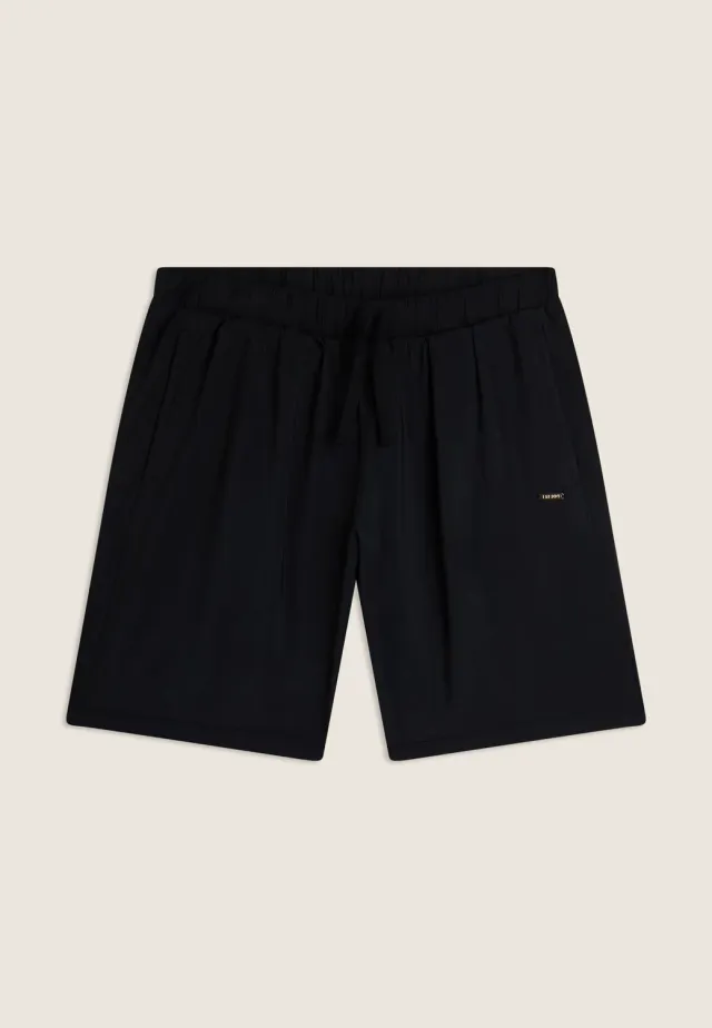 Freddy Damen Shorts Modal schwarz Comfort Wide Leg