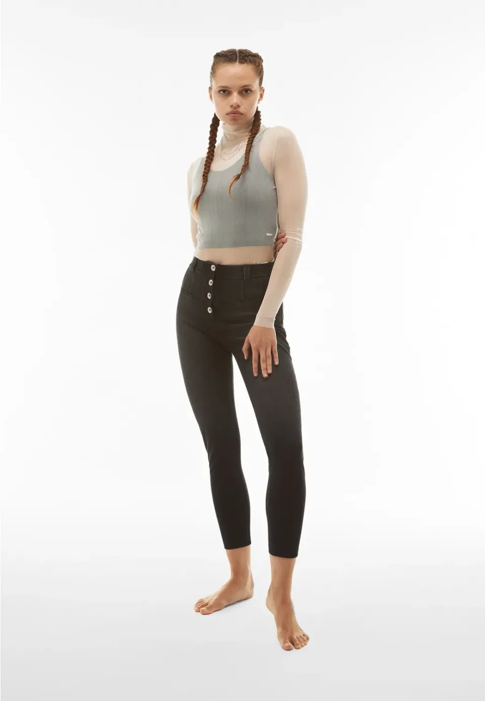 Freddy WR.UP Bustier High-Waist Jeans dunkelblau formend