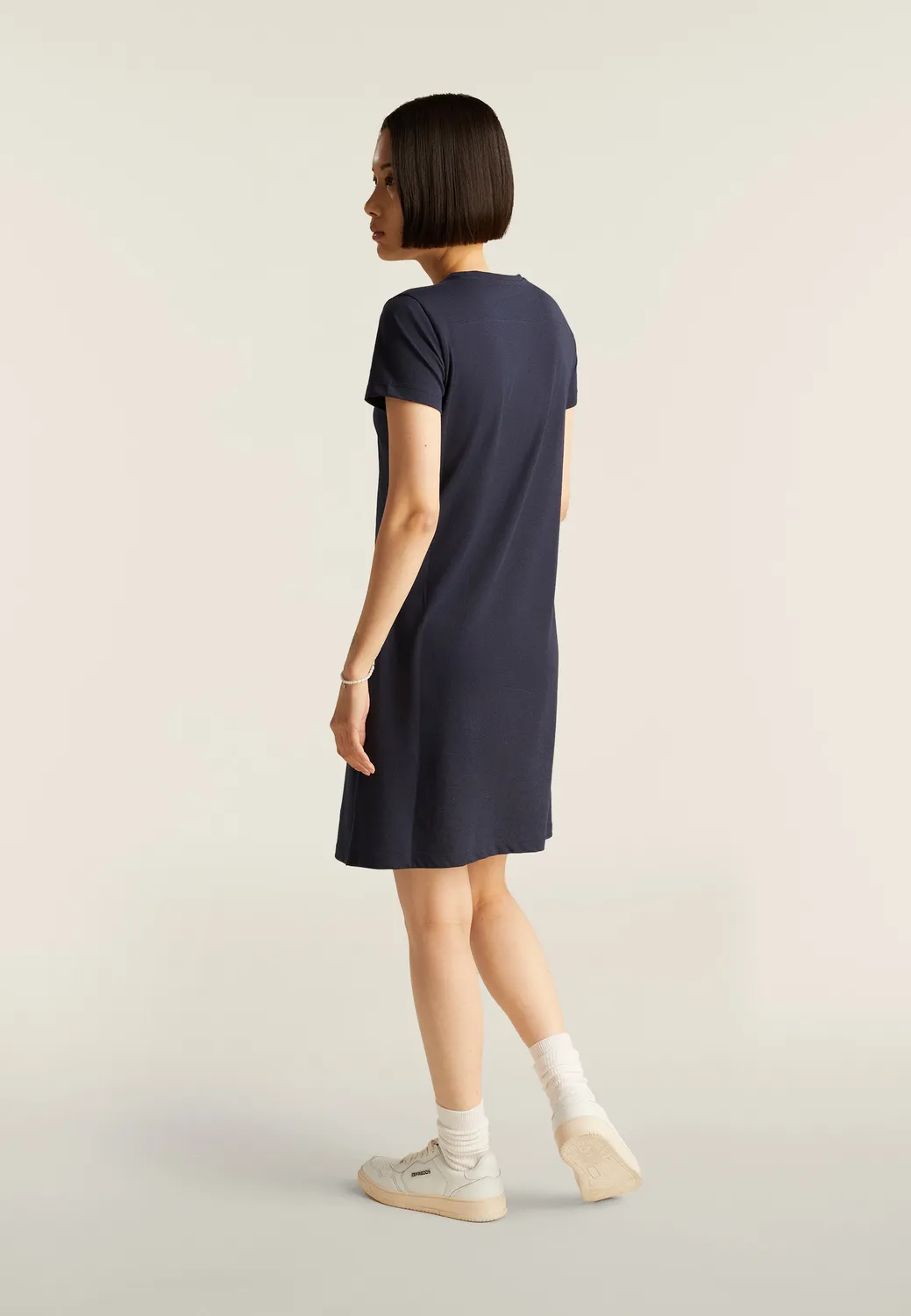 Freddy Jersey Kleid Dark Sapphire Perlen midi