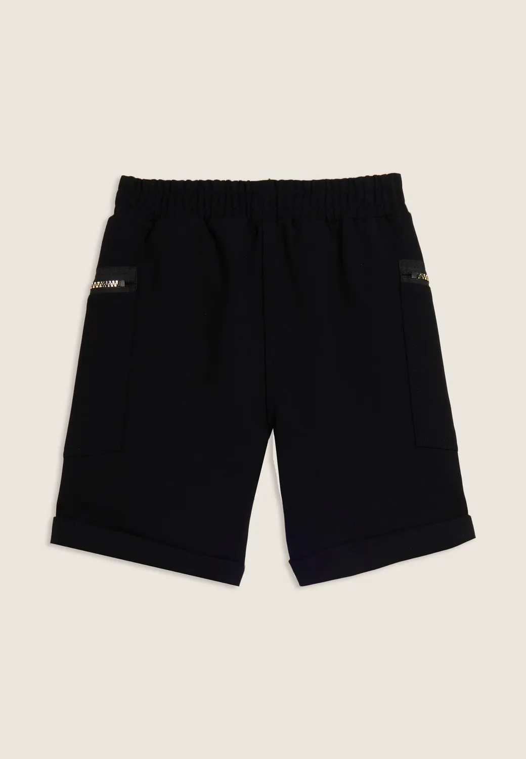 Freddy Junior Shorts Schwarz Gold-Reißverschluss
