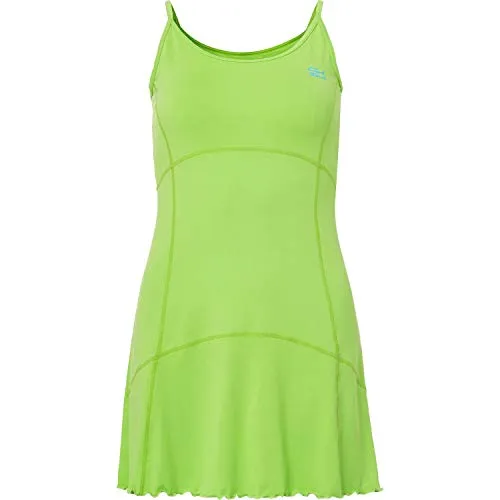 SPORTKIND Tennis Kleid neongrün Gr. 134 Spaghettiträger