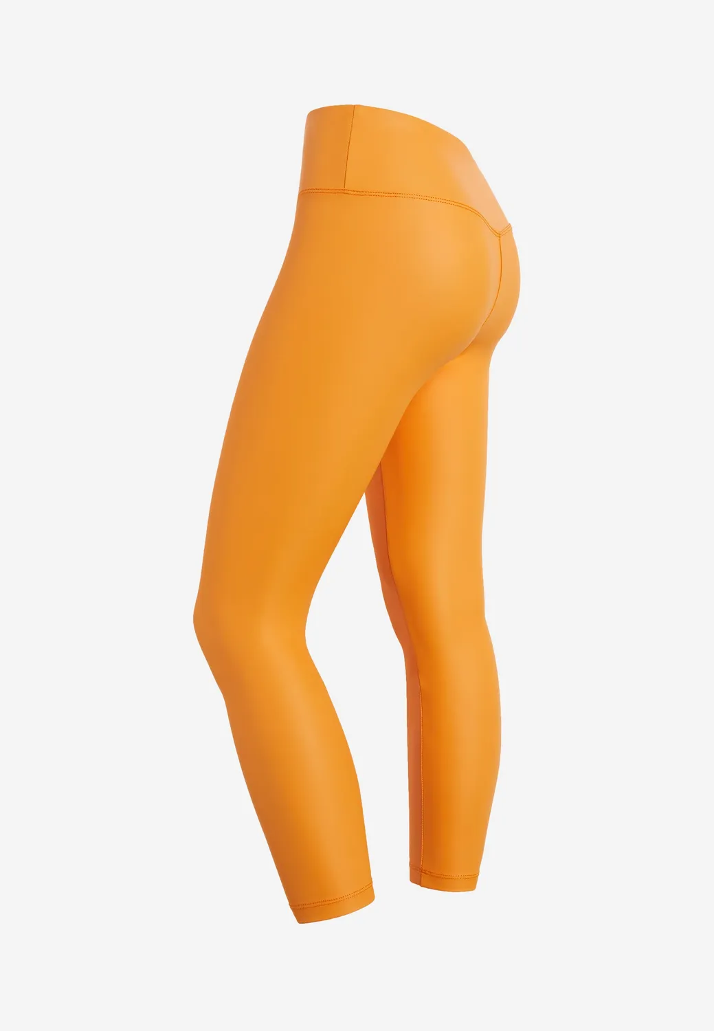 Freddy 7/8 Leggings Leder-Optik Olive M High Waist