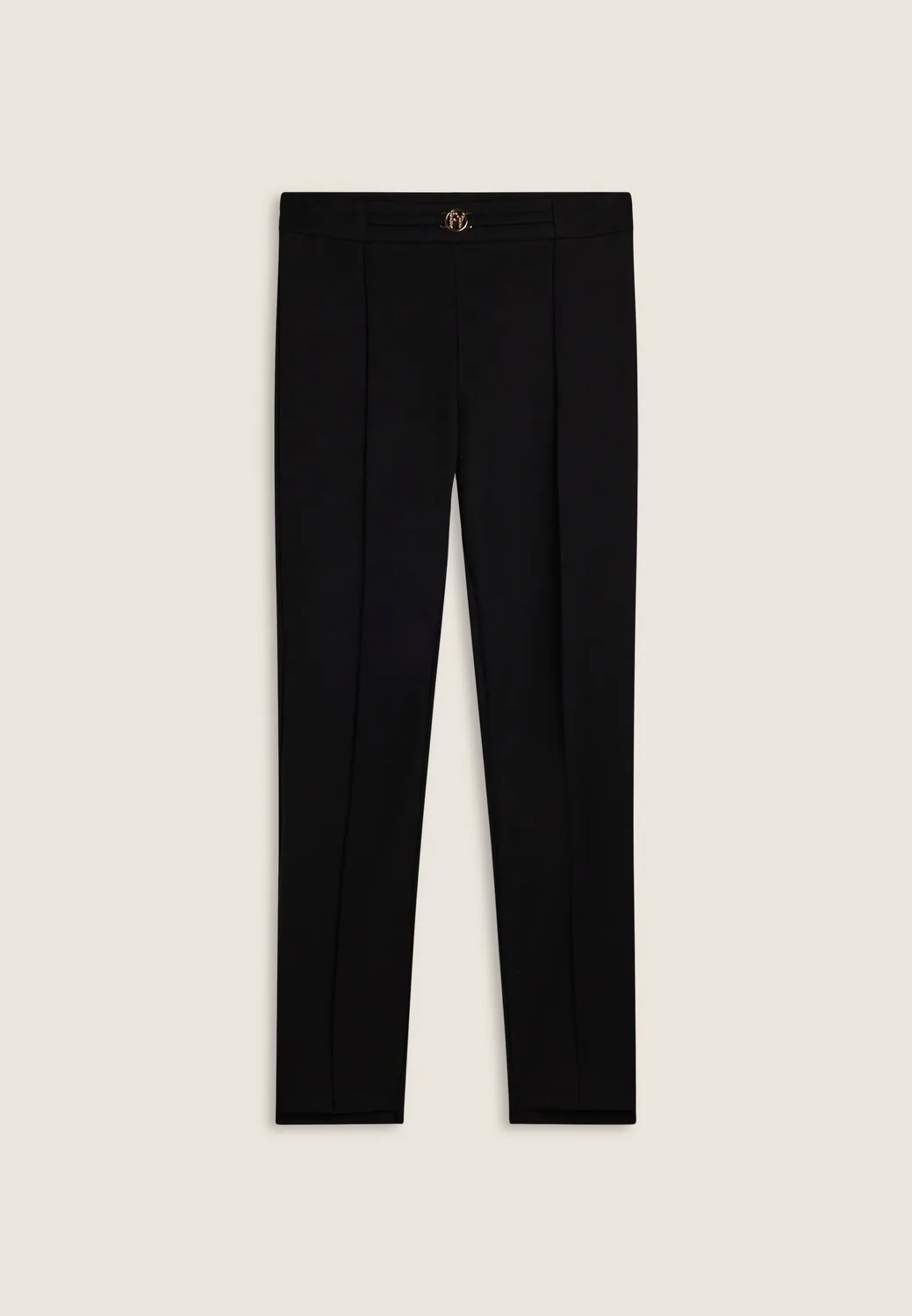 Freddy Viskose Freizeithose Asymmetrisch Schwarz Hohe Taille