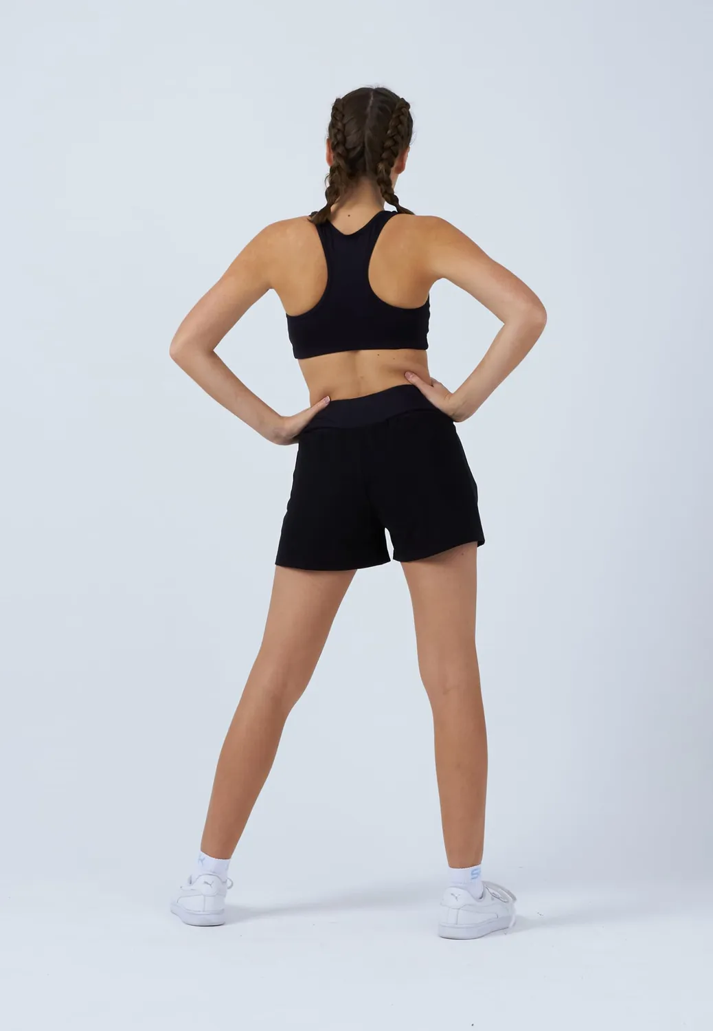 SPORTKIND 2-in-1 Tennis Shorts Schwarz atmungsaktiv