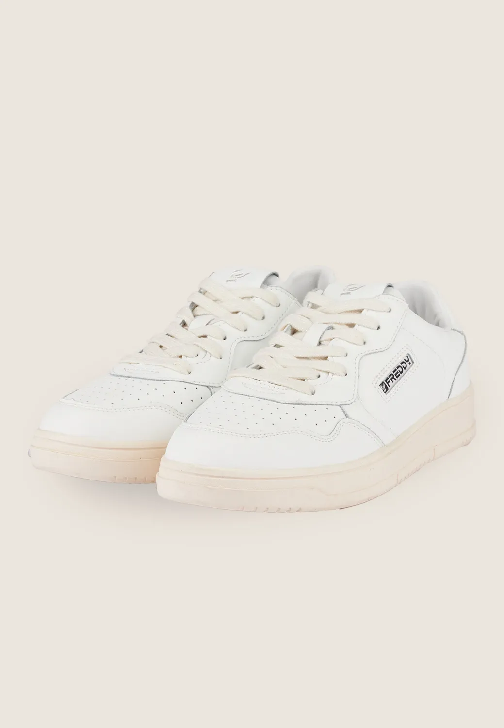 Freddy Sneaker Damen Leder weiß Basketball Memory-Foam