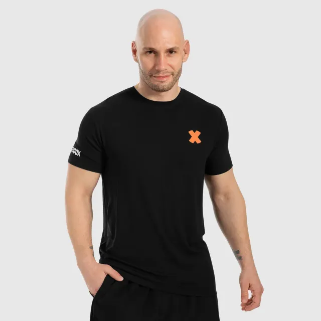 Smilodox Herren T-Shirt Schwarz Regular Fit meliert
