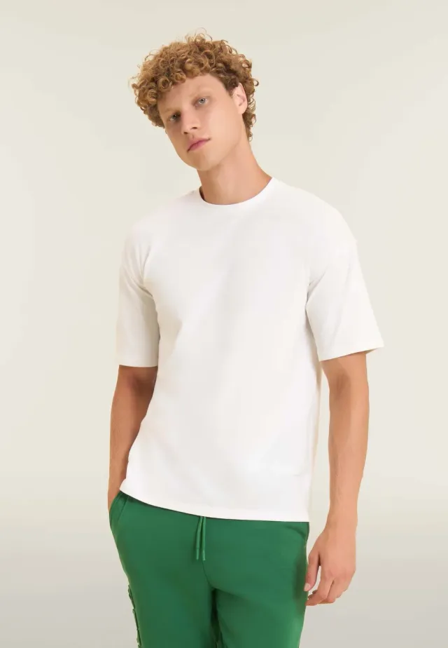 Freddy Herren T-Shirt Regular Turbulence Glanzdruck Baumwolle
