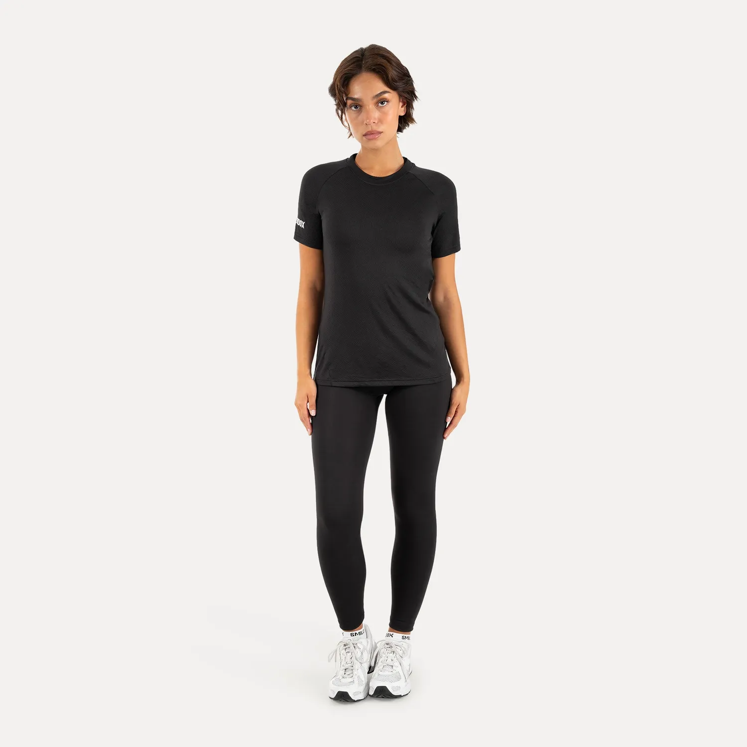 Smilodox Selia T-Shirt Damen Schwarz Slim Fit atmungsaktiv