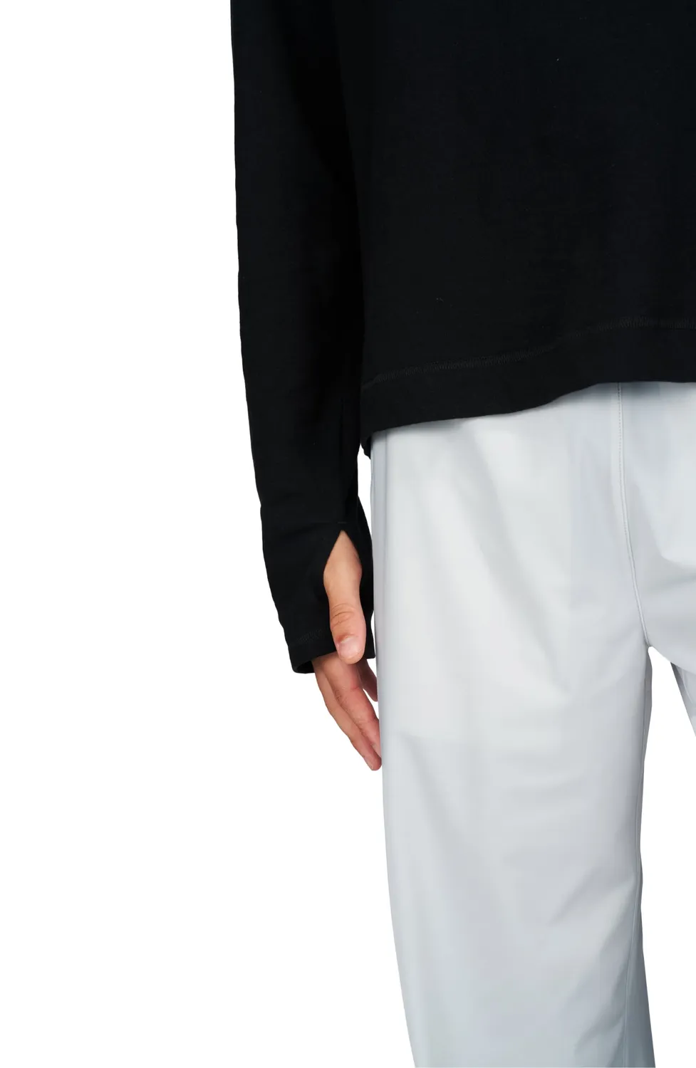 UNNA Experience LS Langarmshirt Schwarz Bio-Baumwolle