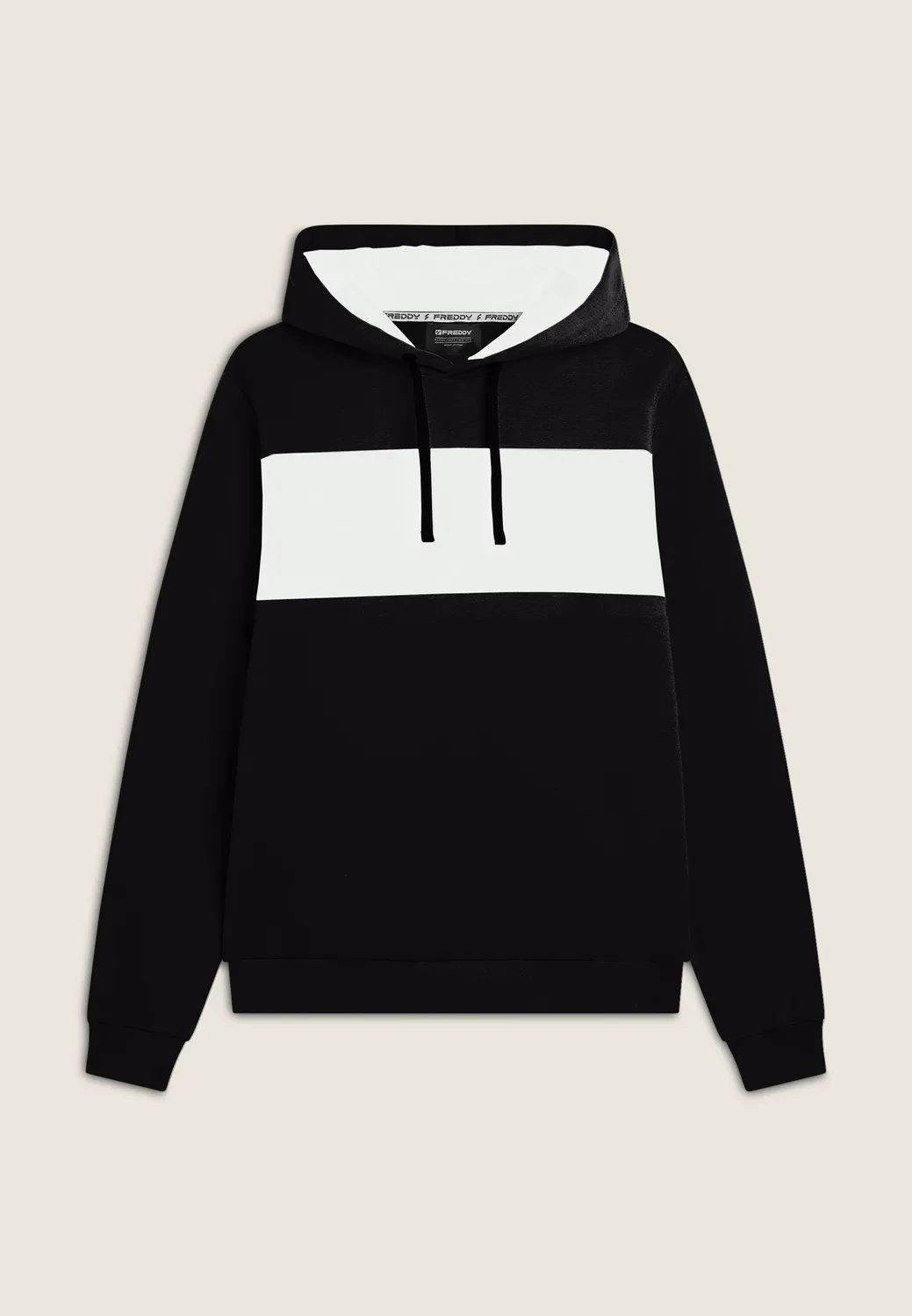 Freddy Color Block Hoodie Herren Regular Fit Schwarz Reissverschluss