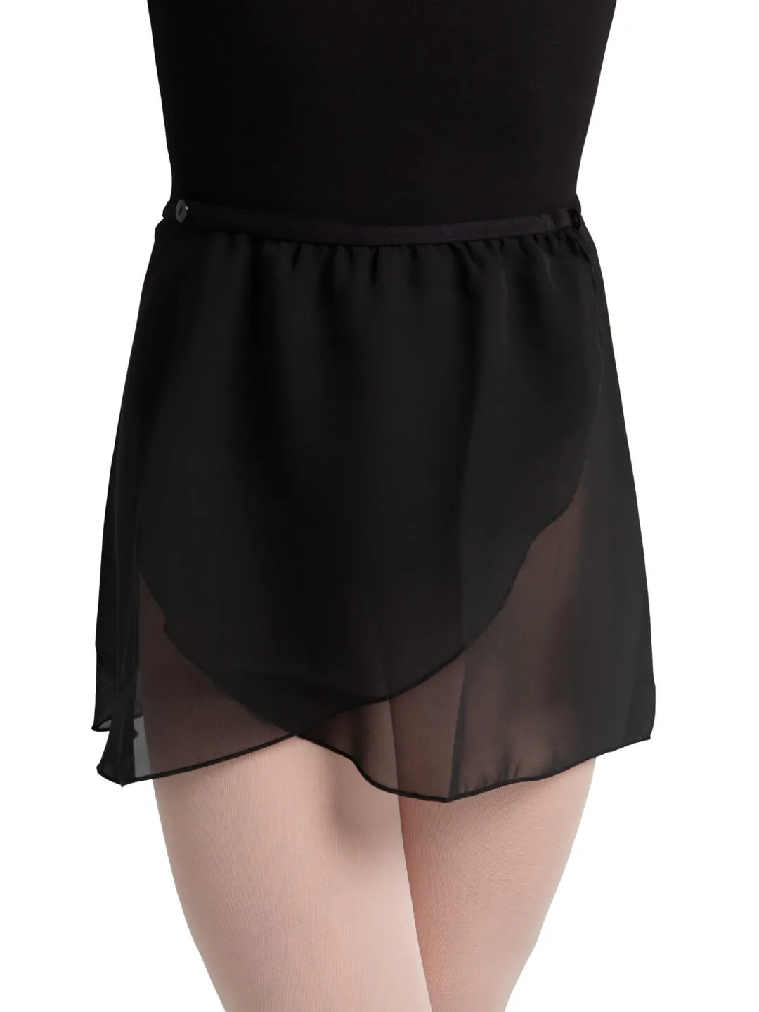Capezio CAD800C Wickelrock Mädchen Schwarz Chiffon