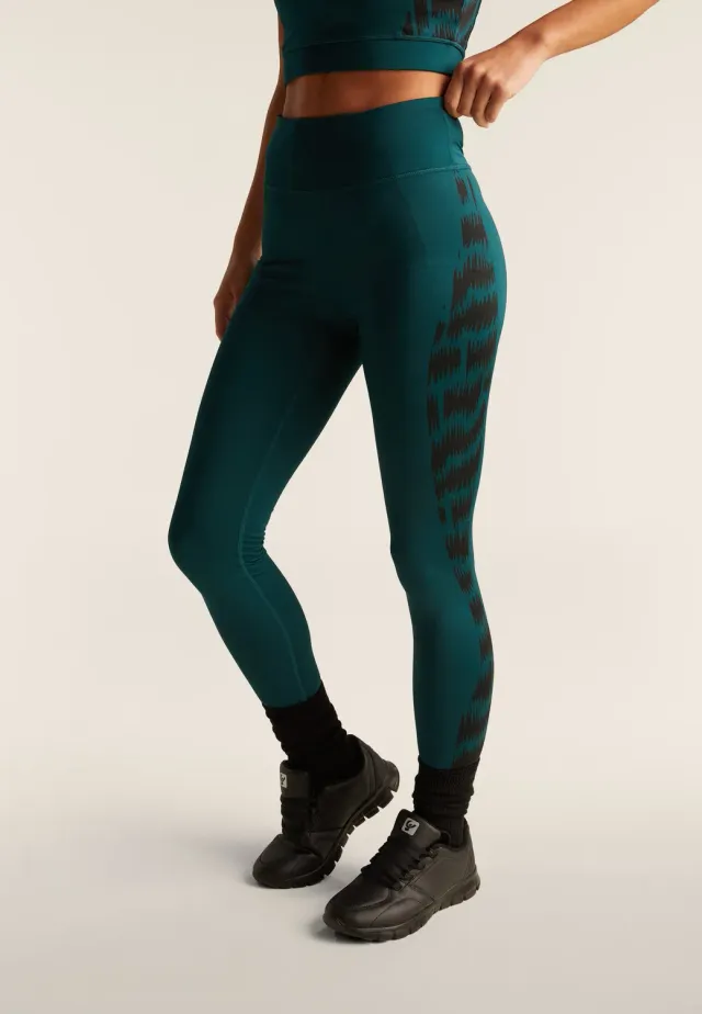 Freddy 7/8 Leggings High Waist Grau Leo-Print