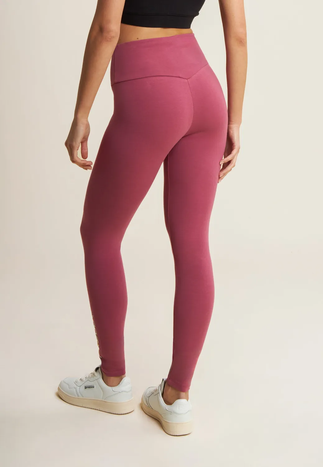 Freddy 7/8 High-Waist Leggings Heavy Jersey Logo schwarz