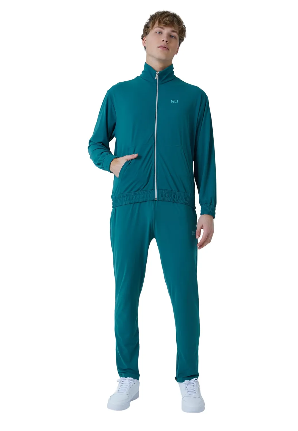 SPORTKIND Court Joggingjacke Herren Bund Taschen UV-Schutz