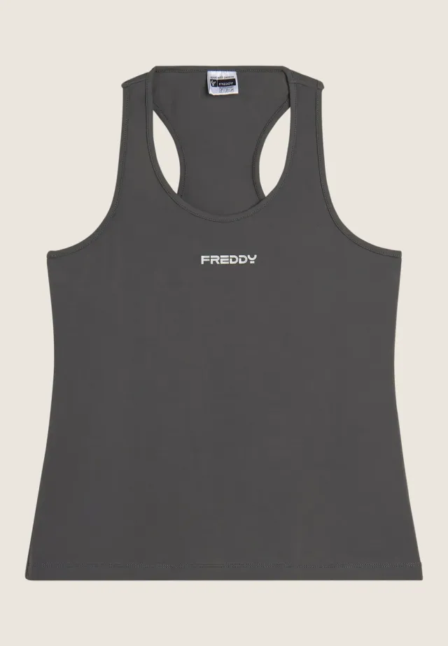 Freddy Jersey Tanktop Damen Grau Baumwolle