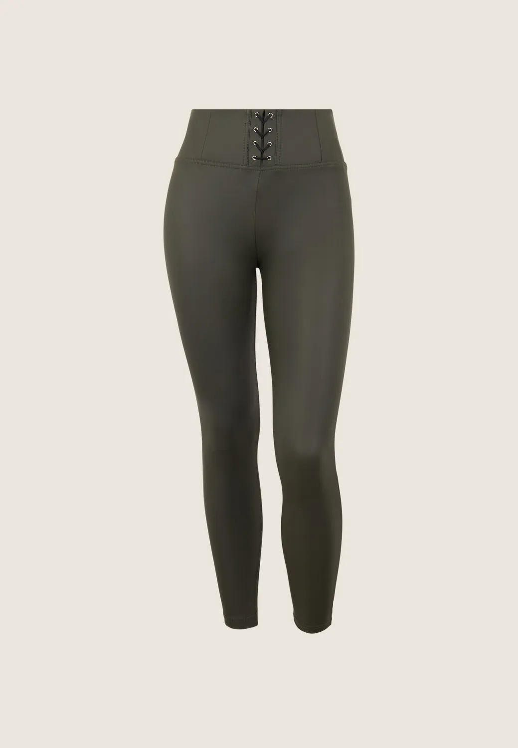Freddy WR.UP 7/8 Kunstlederhose Schwarz Schnürung Figurformend