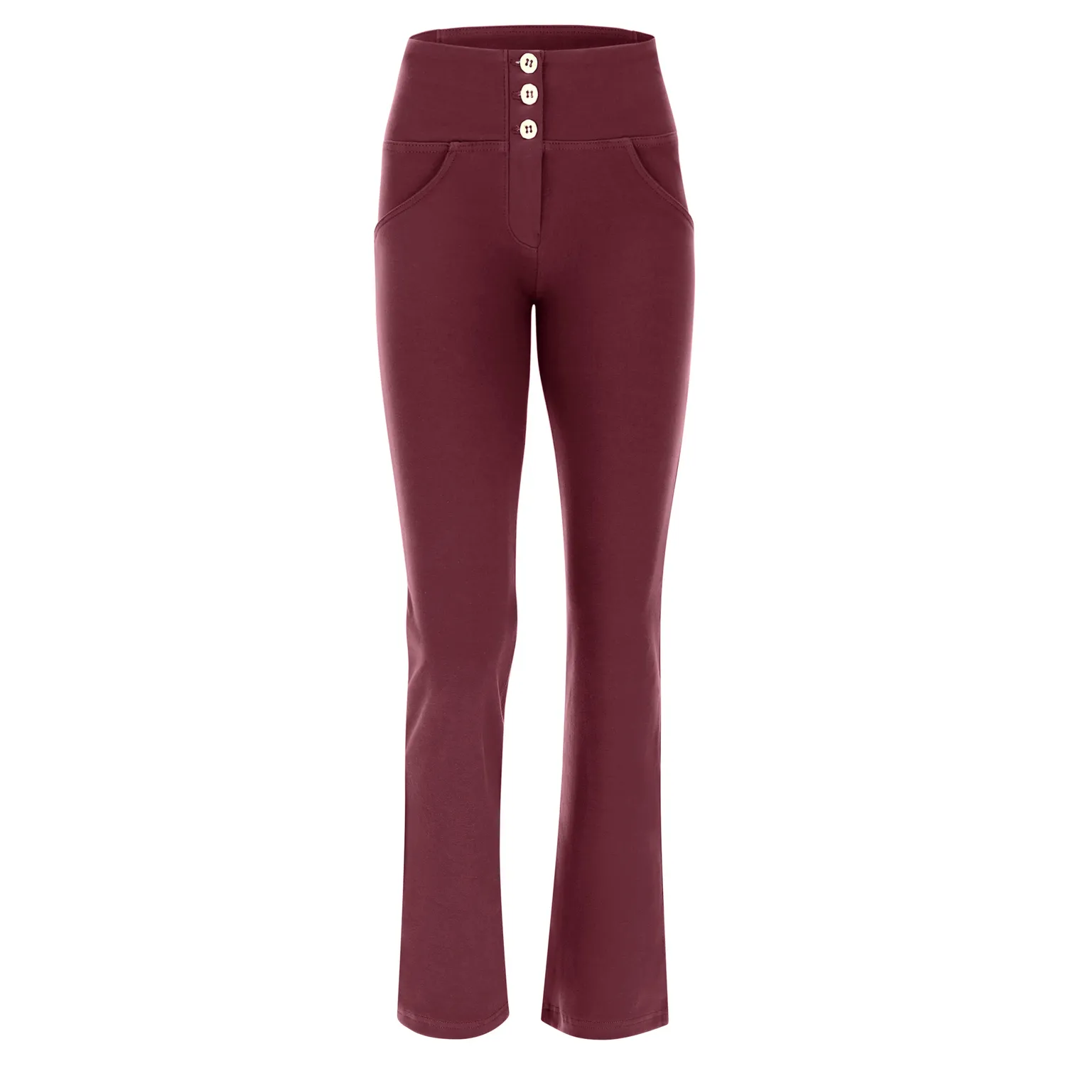 Freddy WR.UP Push-up Hose Windsor Wine Cropped Bio-Baumwolle