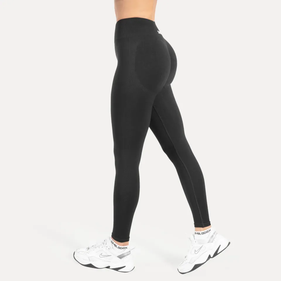 Smilodox Cetrina Scrunch BTP Leggings Schwarz Baumwolle