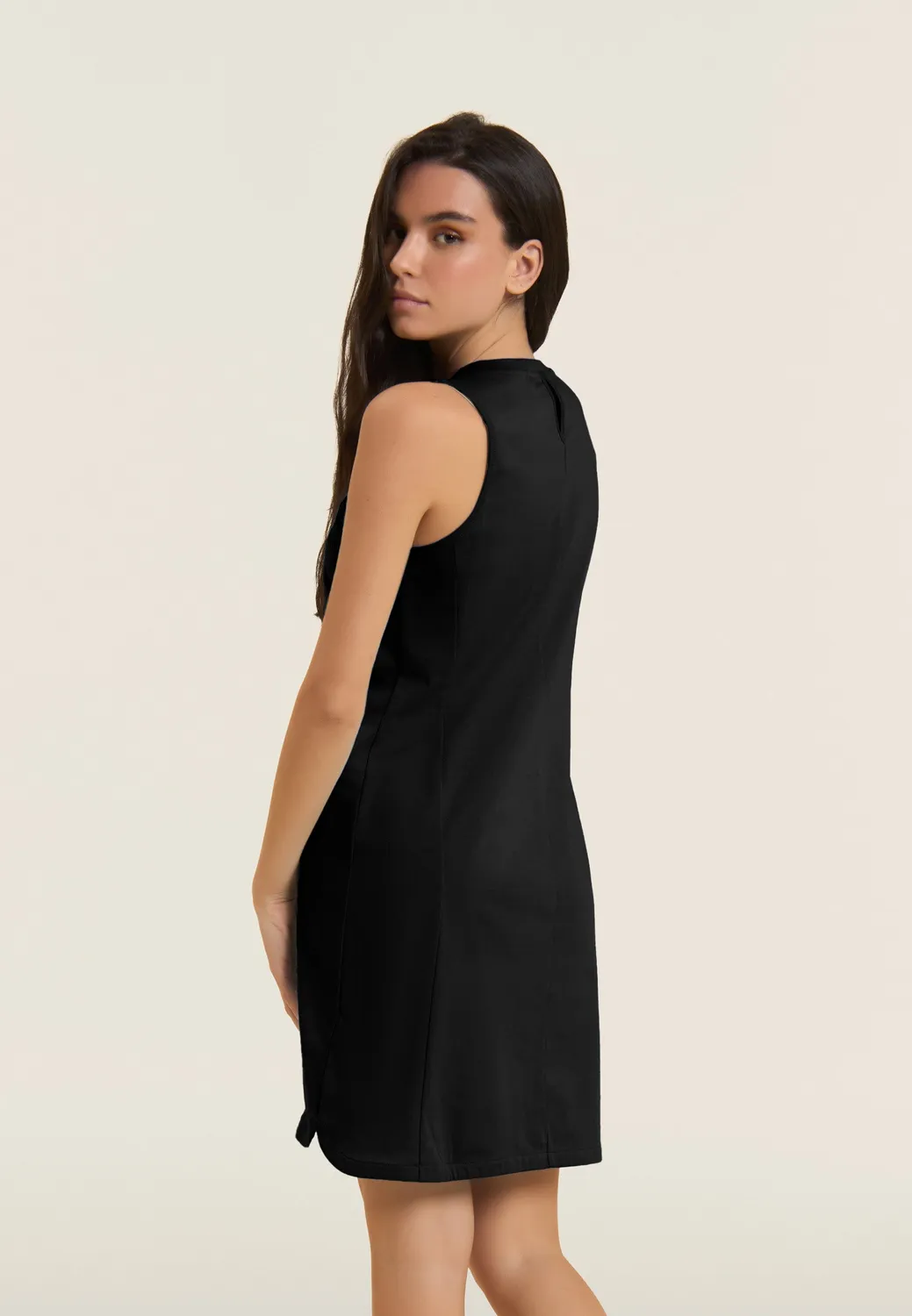 Freddy Grafik Cut-Out Kleid Schwarz Baumwolle