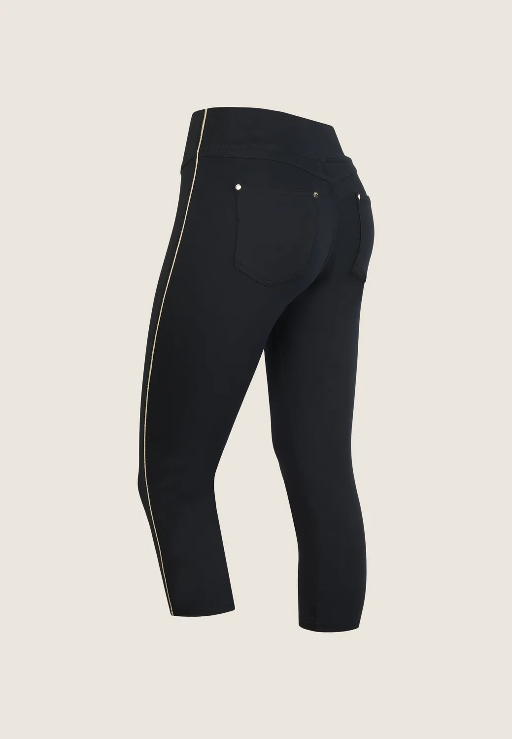 Freddy Capri Leggings Schwarz Bio-Baumwolle High Waist