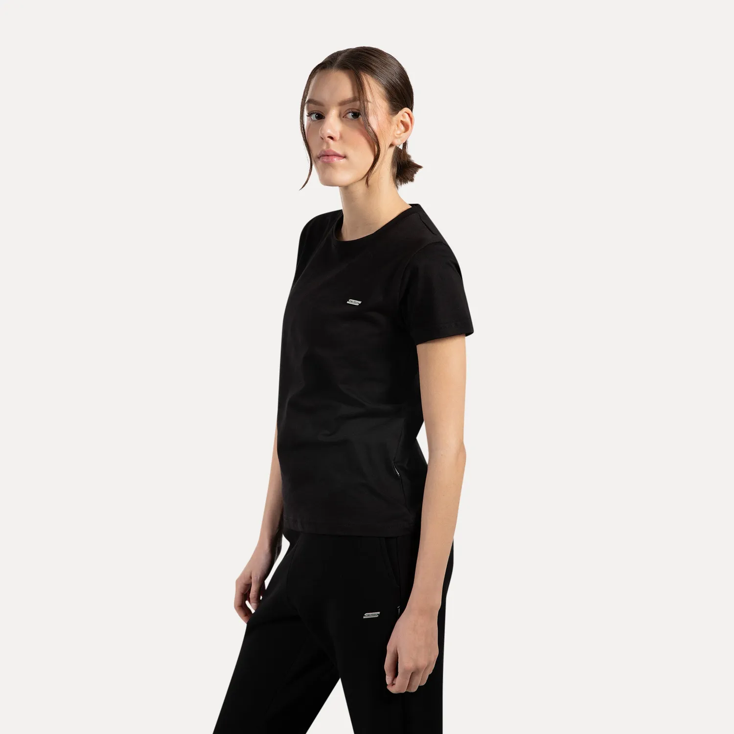 Smilodox Laurena T-Shirt Damen Schwarz Regular Fit