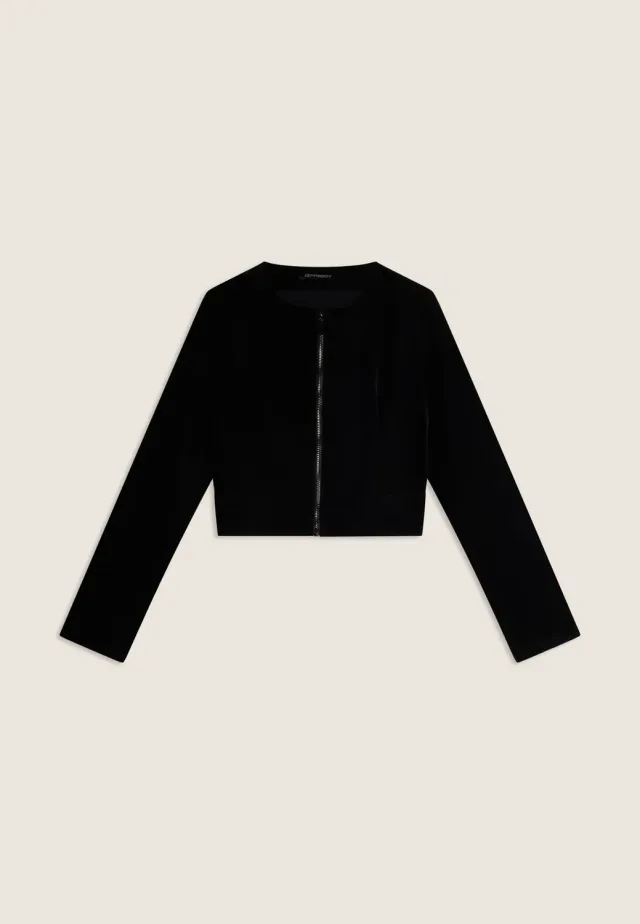 Freddy Cropped Jacke Damen Schwarz atmungsaktiv
